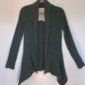 Anthropologie Canary Knitting Needles Cardigan